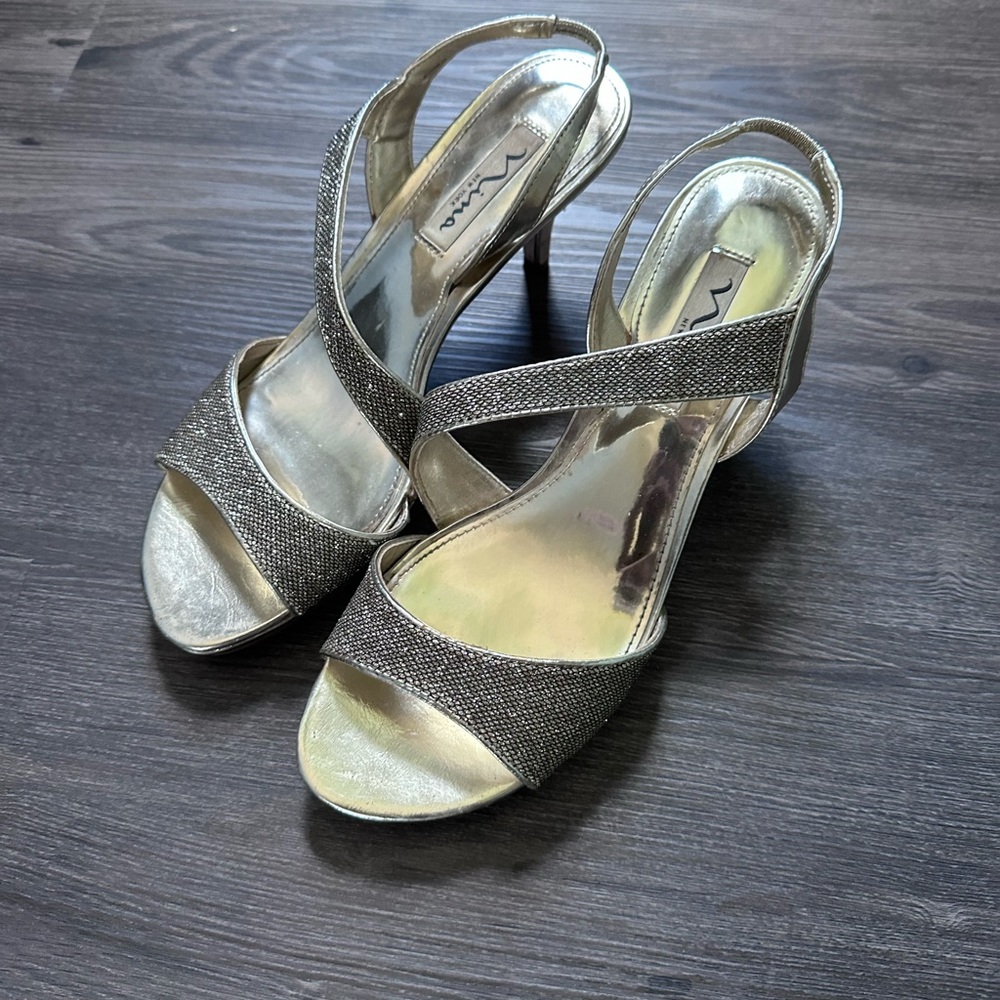 Vince Camuto Shimmering Silver Heels